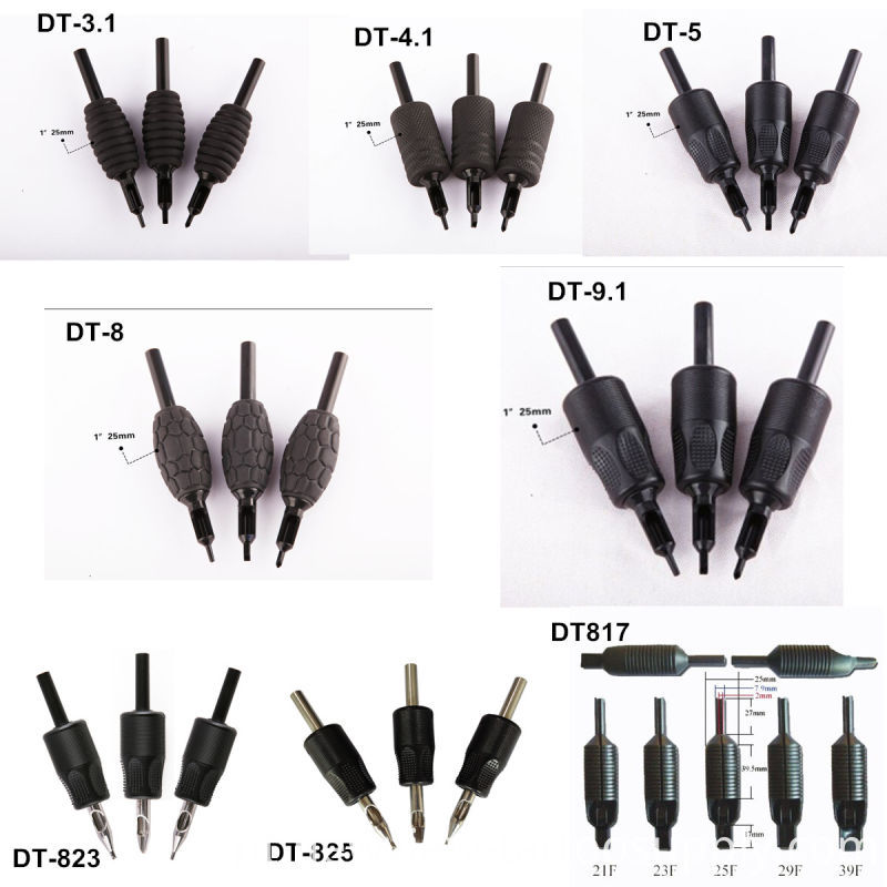 Hot Sale Brand New Silicone Rubber 25mm Tattoo Disposable Grips Tattoo Tubes with Clear Tips